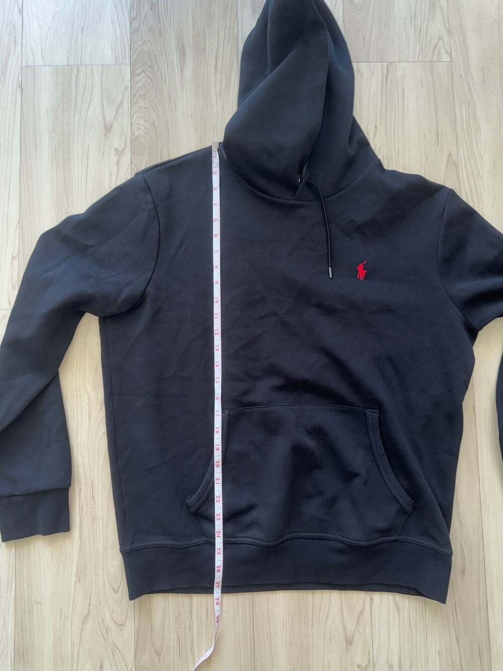 Polo Ralph Lauren Men's Double Knit Fleece Hoodie in Black - Picture 6 of 6